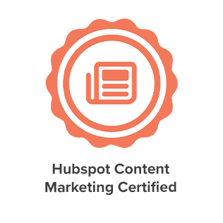 Hubspot Content Marketing Certification of eight media