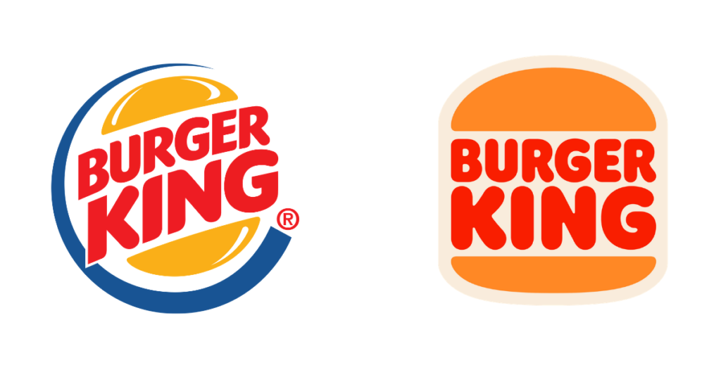 Burger King rebranded using retro colors for a nostalgic feel