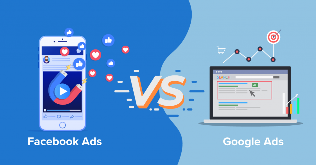 Both Google Ads and Facebook Ads works mainly the same way. The key difference is the intent.