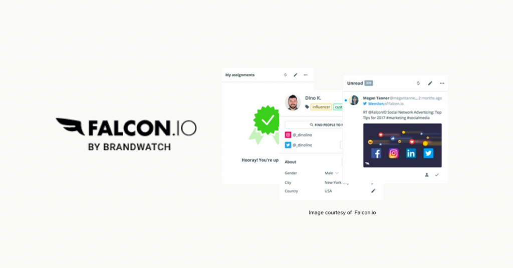 Falcon.io provides access to social media listening data that also combines content performance analysis.