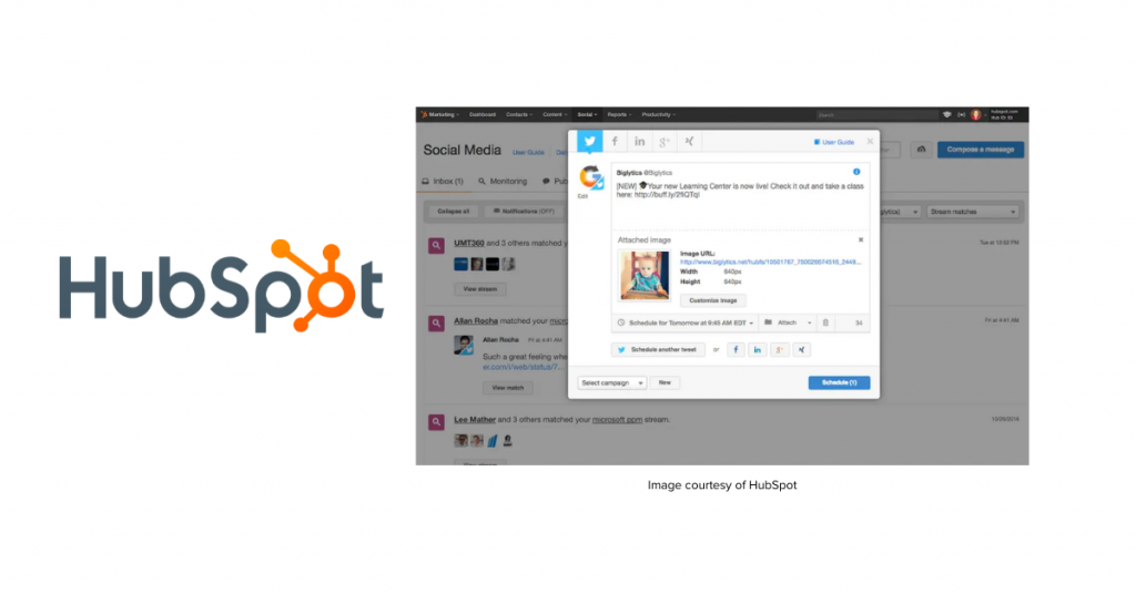 Other than just social media listening, HubSpot allows for the entire management and execution of your strategy, which means that you only have to use one platform from planning to analyzing. 